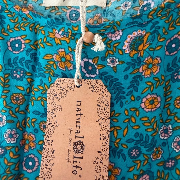 Natural Life Teal Floral jumpsuit - Picture 5 of 5